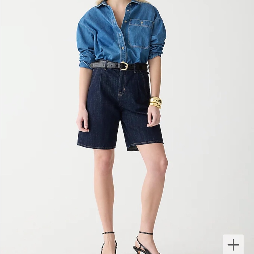 J. Crew mid length denim short Indigo wash